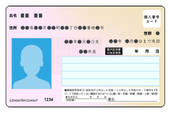 マイナンバーカードの例